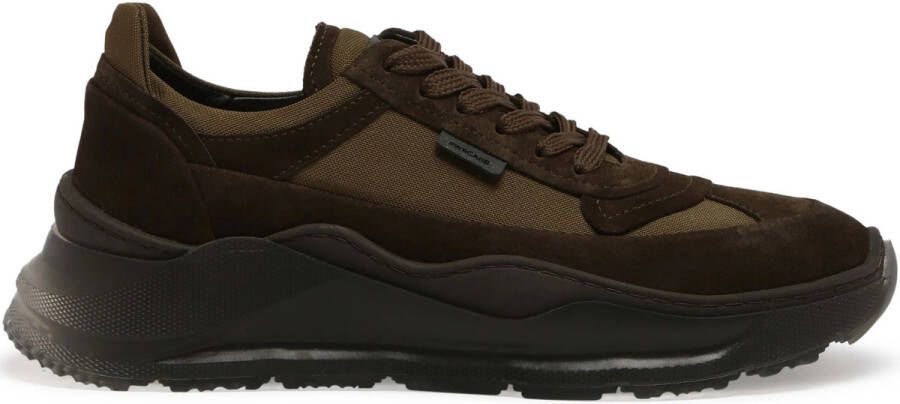 GreyderLab Greyder Lab Sneaker GL 214 10 Army Schoen cm Leer Katoen Duurzaam Heren Veterschoenen