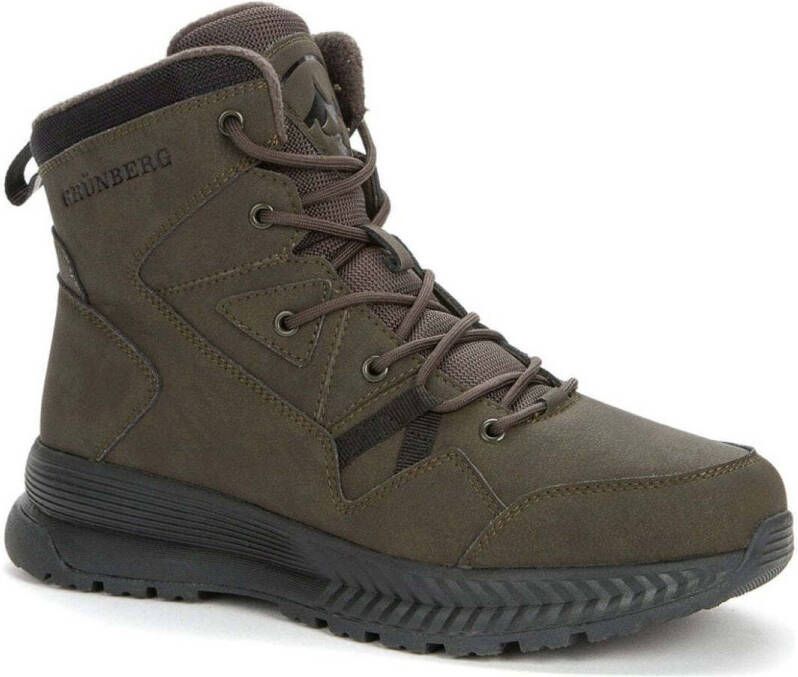 Grunberg Beige Casual Enkellaarzen voor Mannen Green Heren