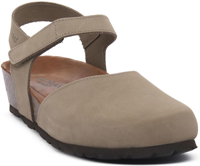 Grunland Sandalen met sleehak KAKI 40LEFT