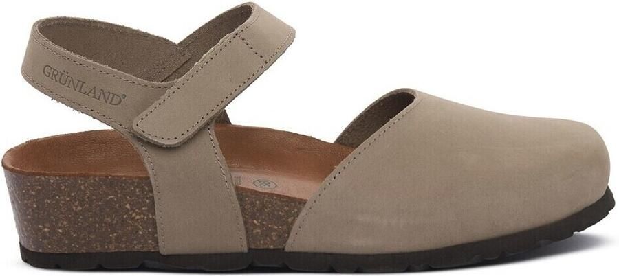Grunland Sandalen met sleehak SB2412KAKI