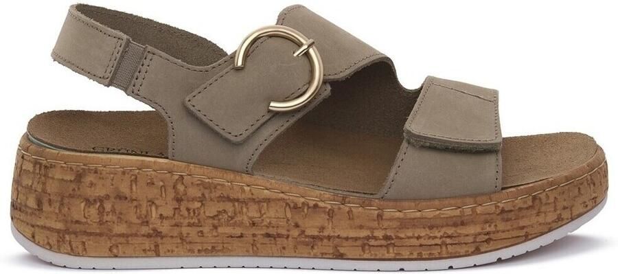 Grunland Sandalen met sleehak SE0300KAKI
