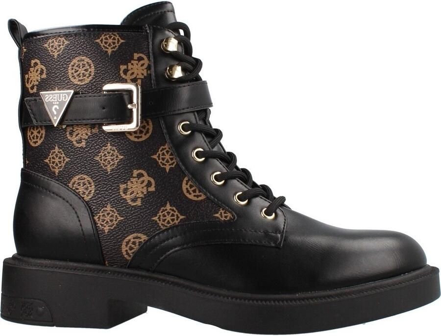 GUESS dameslaarzen met veters Fellini zwart-bruin - Foto 4