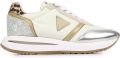 GUESS Sneakers laag 'EAGAR2' camel taupe zilver offwhite - Beige