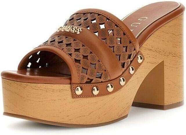 Guess Sandalen met sleehak FLJ2LL LEA04-BROWN - Foto 2