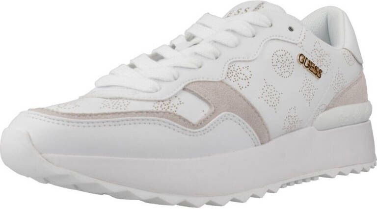 GUESS Print Lace-Up Leather Lined Sneakers Wo White - Foto 7