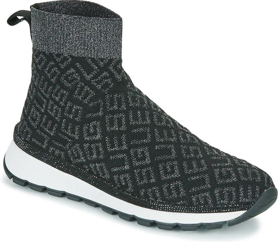 Guess Stijlvolle textiel enkellaarzen voor dames Zwart