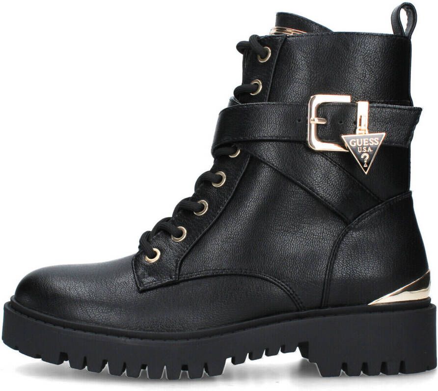 GUESS Olsy Dames Enkellaarzen Zwart Goud PU - Foto 6