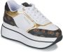 Guess Witte en bruine damesschoenen met gouden details White Dames - Thumbnail 5