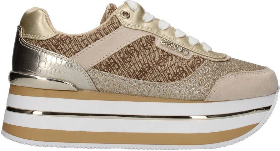 Guess Beige Sportieve Instap Sneakers met Veters Multicolor Dames - Foto 9