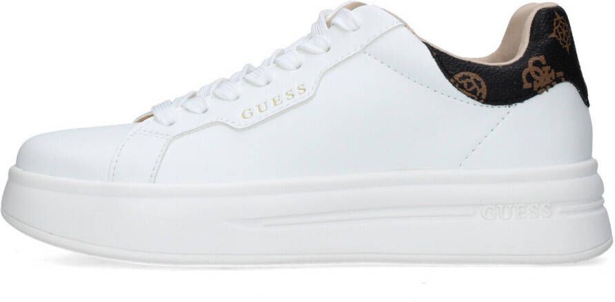 Guess Witte leren sneakers met ronde neus - Foto 3