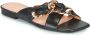 Guess Stijlvolle Leren Slipper met Vierkante Neus Black Dames - Thumbnail 5