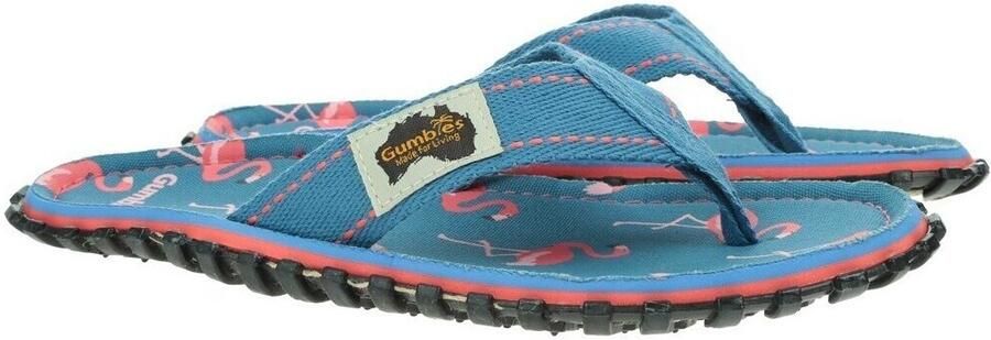 Gumbies Teenslippers Dames Flamingo Blauw Roze