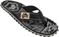 Gumbies Teenslippers Sandales Islander en gomme recyclée et jute - Zwart