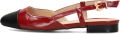 Haboob Ballerina's BISOU Dames Slingbacks - Donkerrood