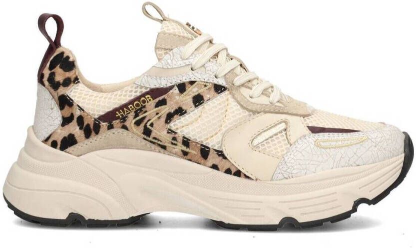 Haboob Lptokio Sneakers Dames Leren Sneaker Beige - Foto 2