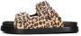 Haboob Elysee suède slippers met panterprint beige bruin - Thumbnail 3