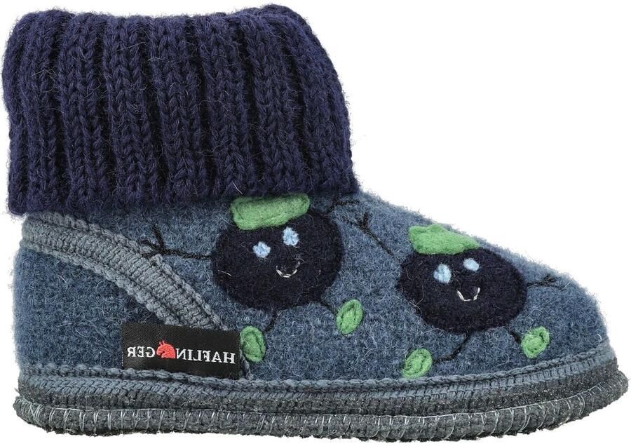 Haflinger Kid's Hüttenschuh Blaubeere Pantoffels turkoois - Foto 2