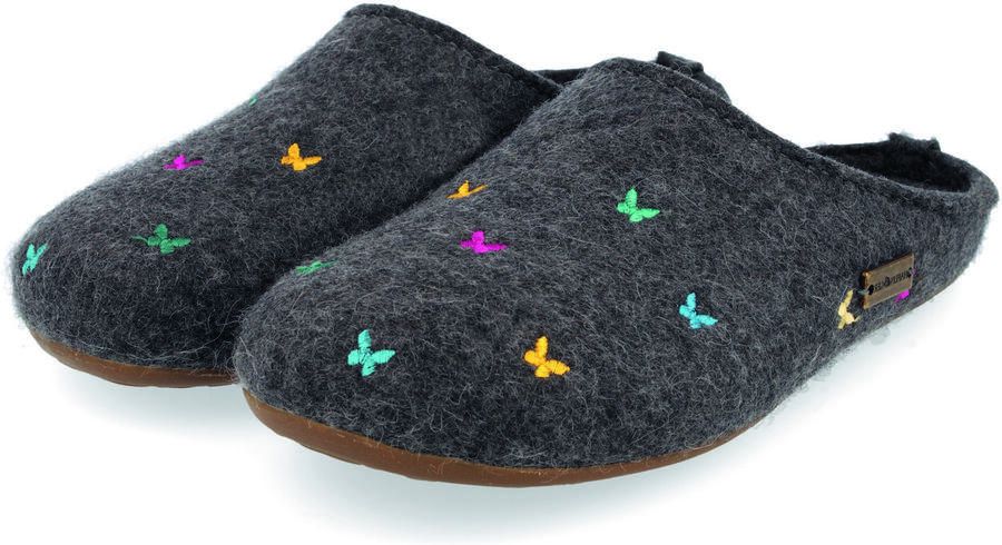 Haflinger Women's Everest Farfalline Pantoffels grijs