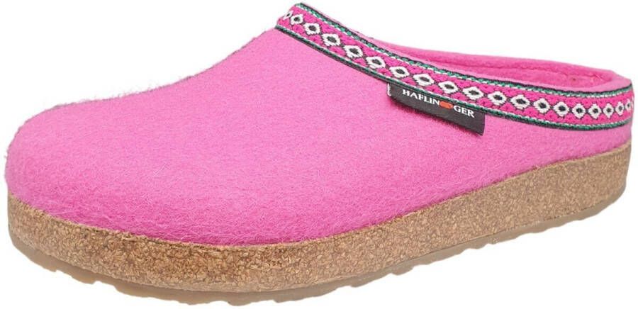 Haflinger Grizzly Franzl Pantoffels roze