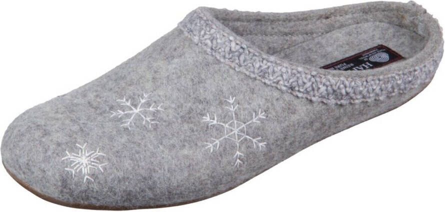 Haflinger Women's Everest Snowflake Pantoffels grijs