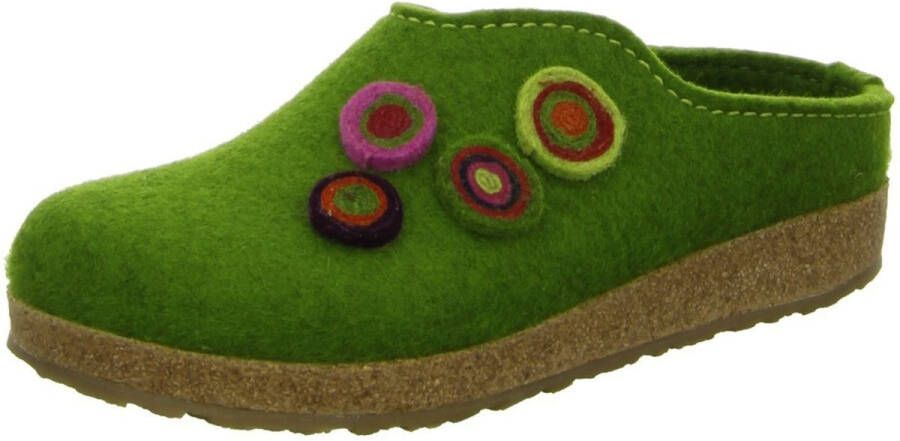 Haflinger Women's Kanon Pantoffels groen