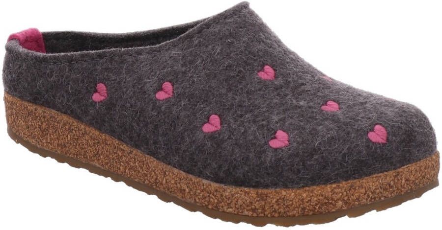 Haflinger Women's Grizzly Cuoricini Pantoffels bruin