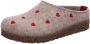 Haflinger Women's Grizzly Cuoricini Pantoffels beige - Thumbnail 1