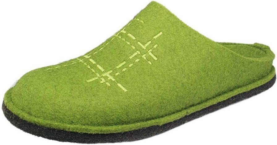 Haflinger Crossroad Pantoffels groen