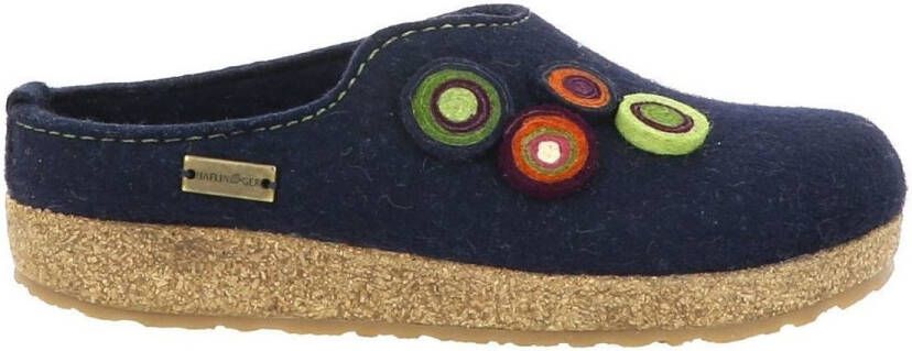 Haflinger Women's Kanon Pantoffels blauw