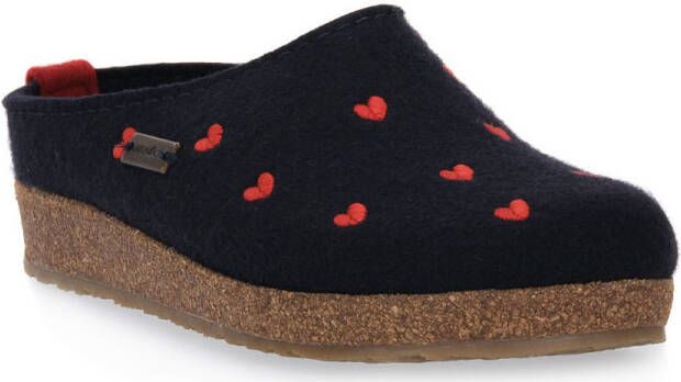 Haflinger Klompen CUORICINI MITTLEBLAU WOLLFILZ CALZ G