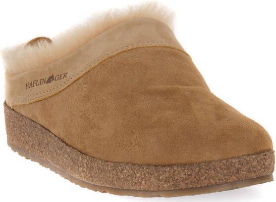 Haflinger Pantoffels SNOWBIRD BEIGE LAMMFELL CALZ G