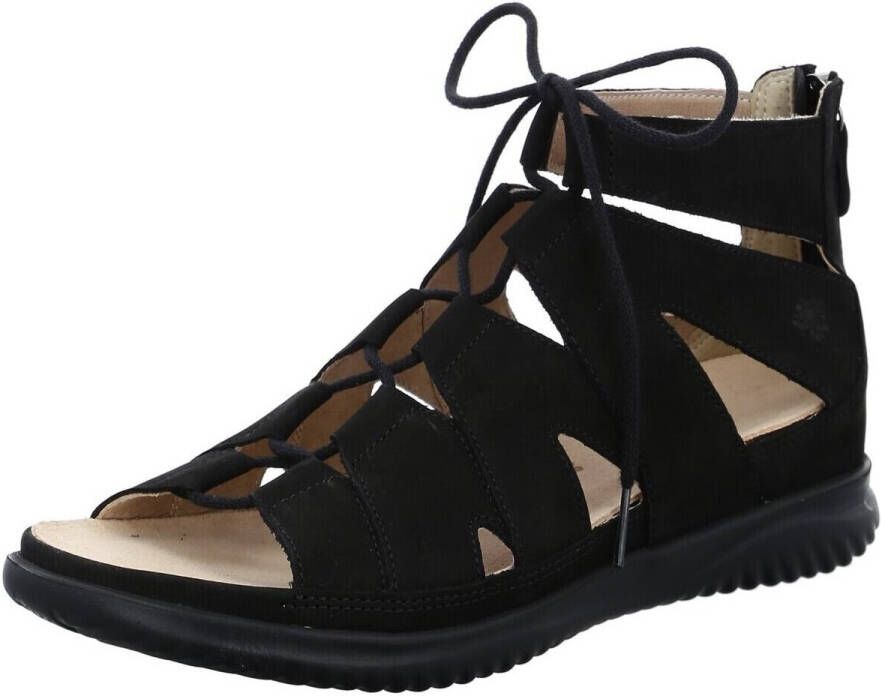 Hartjes 132.1103 Zwart Veter sandaal Wijdte H Verwisselbaar voetbed - Foto 3