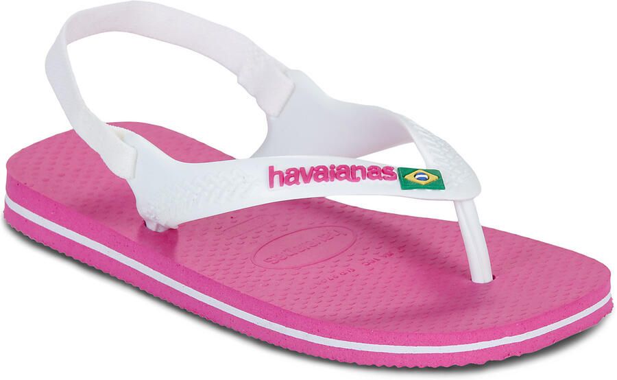 Havaianas Baby Brasil Logo Unisex Slippers Crystal Rose - Foto 4