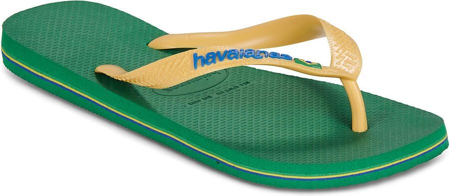 Havaianas HAV. BRASIL LOGO Groen Geel Unisex Slippers Groen Geel - Foto 3