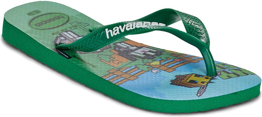 Havaianas HAV. KIDS MINECRAFT Groen Jongens Slippers Groen - Foto 2