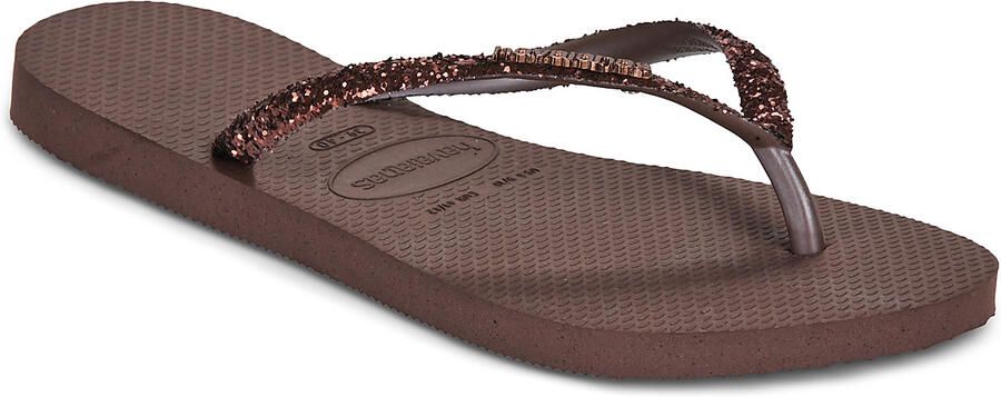 Havaianas HAV. SLIM GLITTER II Donkerbruin Dames Slippers Donkerbruin - Foto 7
