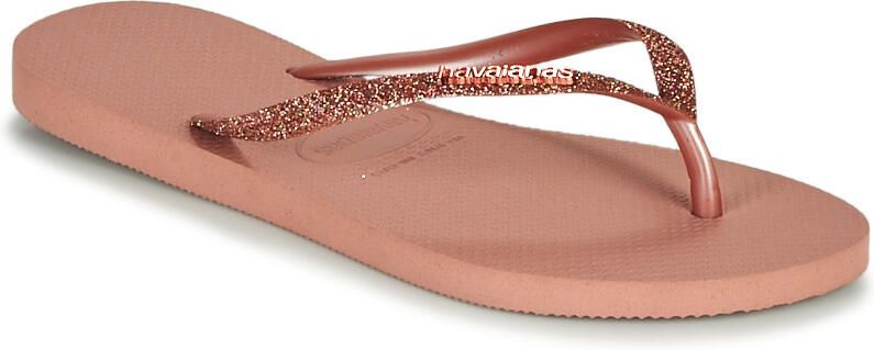 HAVAIANAS Teenslippers Dames Kids Slim Glitter Ii Maat: 41 42 Materiaal: Rubber Kleur: Rosegoud - Foto 5