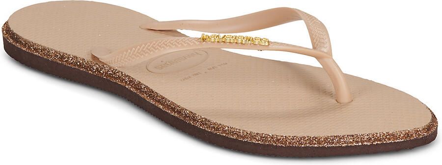 Havaianas HAV. SLIM POINT GLITTER Donkerbruin Goud Dames Slippers Donkerbruin Goud - Foto 6