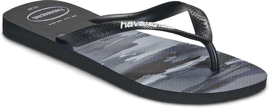 Havaianas HAV. TOP CAMU Zwart Zwart Wit Heren Slippers Zwart Zwart Wit - Foto 3