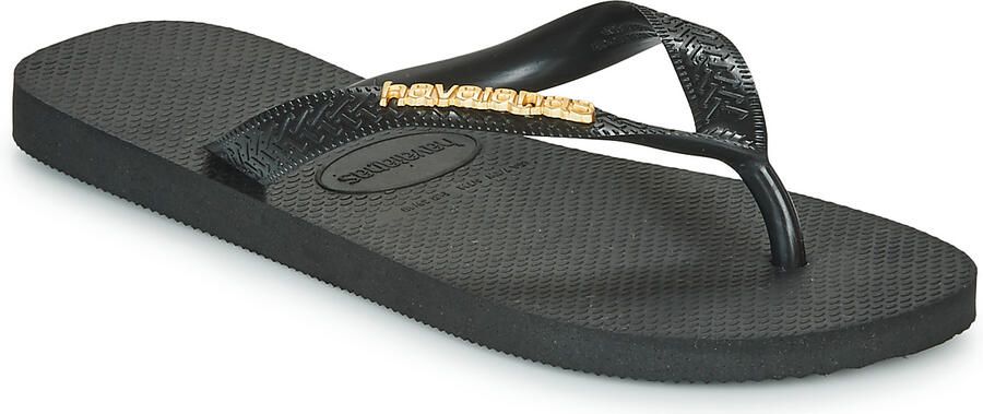 Havaianas Hav. Logo Metallic 41 42 Flip-flops Black Dames - Foto 3