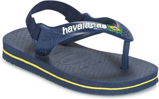 Havaianas Baby Brasil Logo II teenslippers met hielbandje blauw Meisjes Rubber 26 - Foto 7