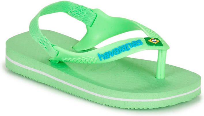 Havaianas Baby Brasil Logo Unisex Slippers Green Garden - Foto 3