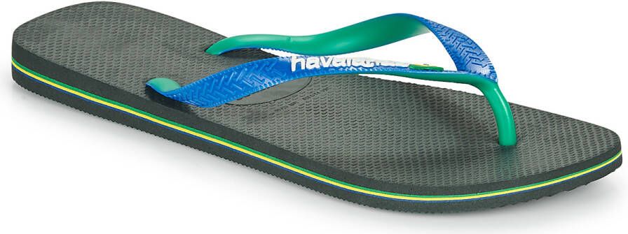 Havaianas Brasil Mix Unisex Slippers Zwart Groen Blauw - Foto 3