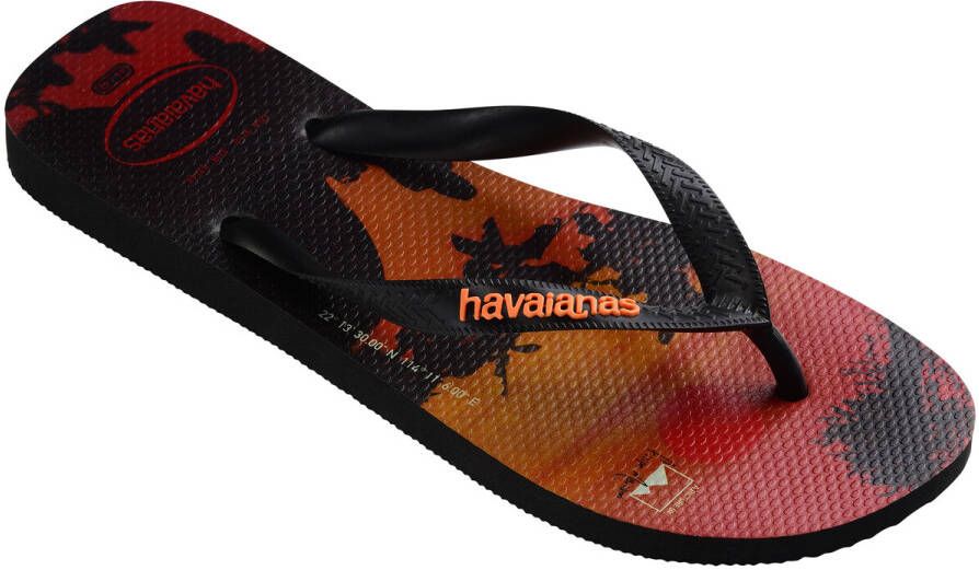 Havaianas Hype Heren Slippers Zwart Oranje - Foto 2