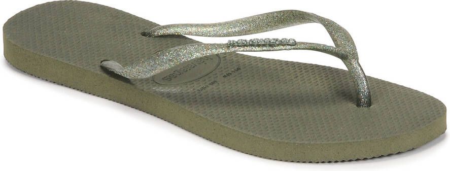 Havaianas Slim logo metallic Groen Rubber Teenslippers Dames - Foto 8