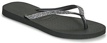 Havaianas Slim Glitter II Meisjes Slippers Black Dark Grey Metallic - Foto 5