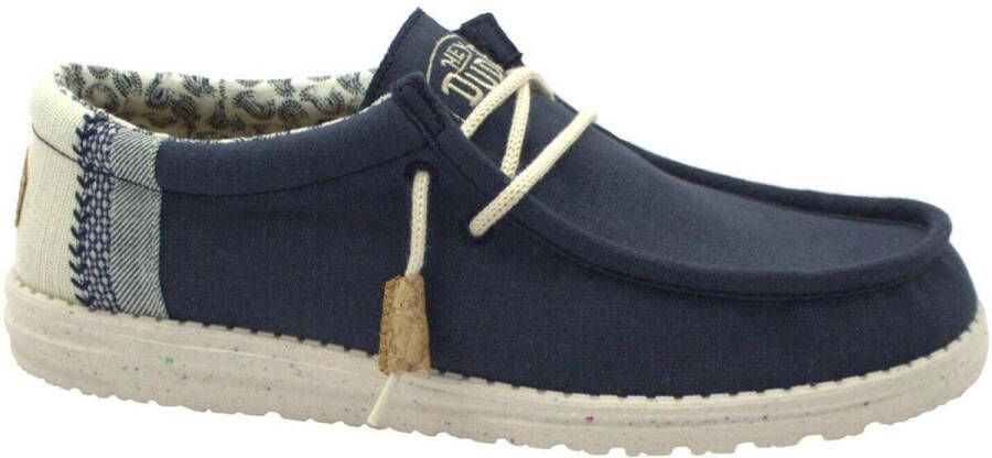 HEYDUDE Wally Break Stitch Heren Instappers Navy Blauw HD40015 - Foto 5