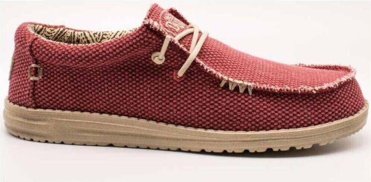 Hey Dude HEYDUDE Wally Braided Instappers Pompeian Red | Rood | Katoen - Foto 4