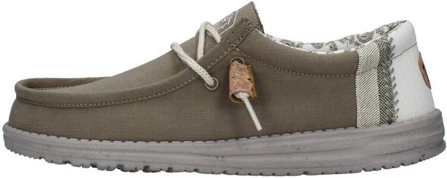 Hey Dude Ademende Baseball-geïnspireerde Wally Break Stitch Sneaker Green Heren - Foto 5