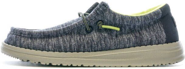 Hey Dude HEYDUDE Wally Youth Instappers Stretch Navy | Blauw | Textiel - Foto 3